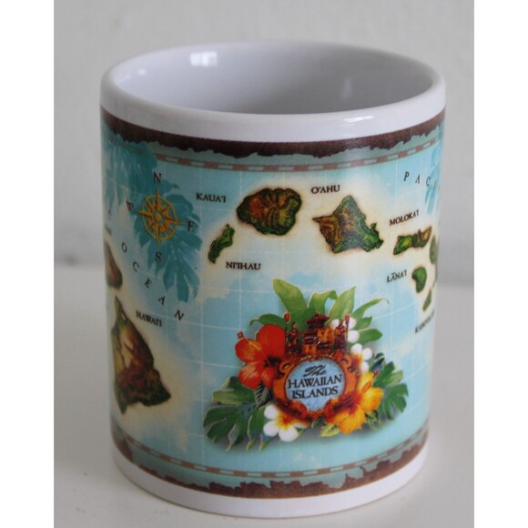 Hawaii Souvenir Mug Hawaiian Islands Map Coffee Tea Cup Gift New In Box - Picture 9 of 11